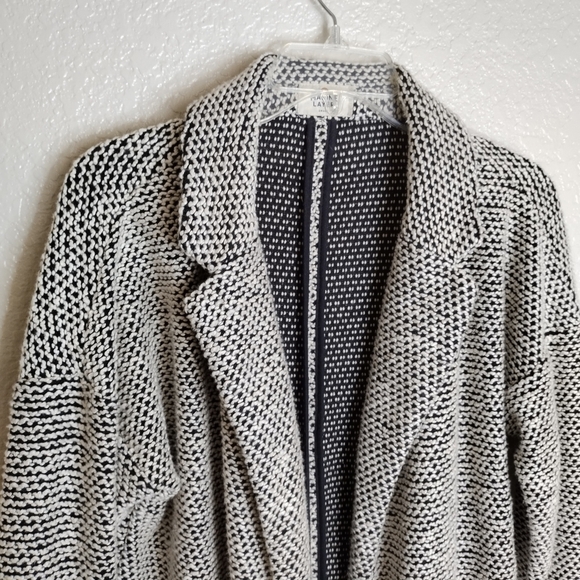 Marine layer Birdseye Blazer in Black/White Contrast sz xs,s - Picture 3 of 12
